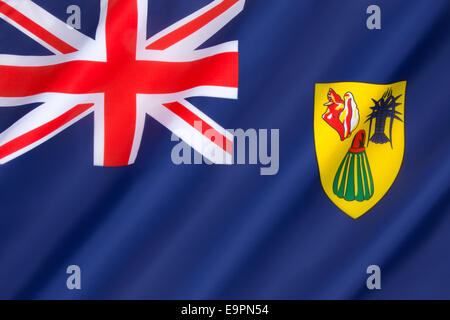 Flagge der Turks And Caicos Islands Stockfoto