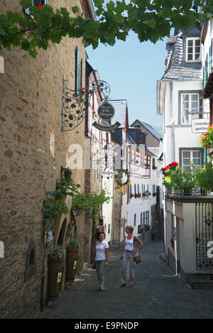 Schmale Gasse mittelalterliche Stadt Beilstein Moseltal Deutschland Stockfoto
