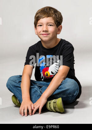 Studio Foto fünf Jahre alten Jungen Stockfoto