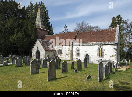 St. Nikolaus Kirche in Brockenhurst, New Forest, Hampshire, England, Vereinigtes Königreich Stockfoto