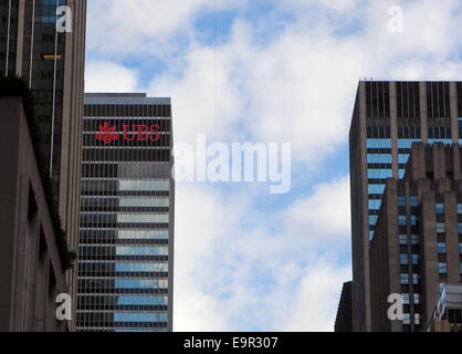 Ein Blick auf die UBS-Gebäude in New York Stockfoto