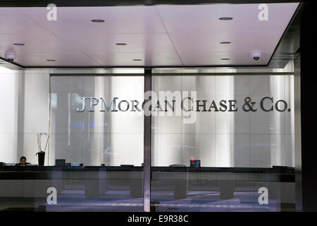 Eine Ansicht der JPMorgan Gebäude auf der Park Avenue in New York Stockfoto