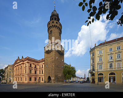 Reichenbach-Tower am Demianiplatz Square in Görlitz, Deutschland Stockfoto