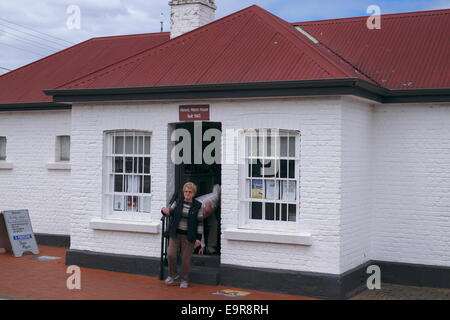 historische Uhr Hausbau in George Town Tasmanien, Australien Stockfoto