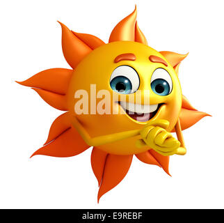 Cartoon-Figur der Sonne Stockfoto