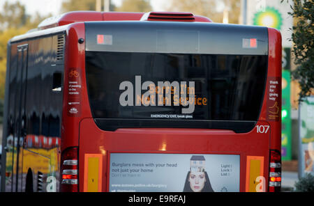 Brighton und Hove Bus mit Sorry bin ich nicht in Service Zeichen UK Stockfoto