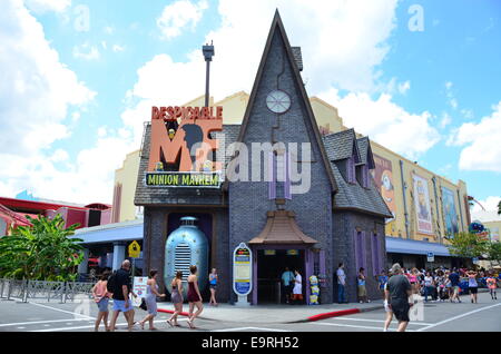 Verächtlich mir Minion Chaos Ultra HD digitale Animation 3D-Abenteuer Universal Studios Orlando, Florida, USA. Stockfoto