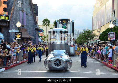 Verächtlich mir Minion Chaos Ultra HD digitale Animation 3D-Abenteuer Universal Studios Orlando, Florida, USA. Stockfoto