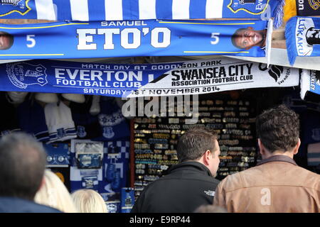 Liverpool, Vereinigtes Königreich. Samstag, 1. November 2014 im Bild: Re: Premier League Everton V Swansea City FC im Goodison Park, Liverpool, Merseyside, England. Bildnachweis: D Legakis/Alamy Live-Nachrichten Stockfoto