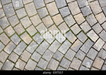 rechteckige Steinpflaster, strukturelle Architekturdetail urban Stockfoto