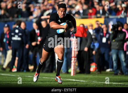 Chicago, Illinois, USA. 1. November 2014. Julian Savea während der Rugby Union Testspiel zwischen der New Zealand All Blacks und USA Eagles im Soldier Field. Chicago, USA am Samstag, 1. November 2014. Bildnachweis: Aktion Plus Sport/Alamy Live-Nachrichten Stockfoto