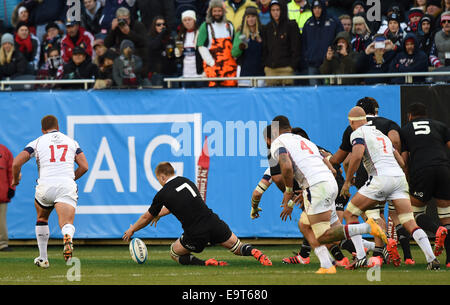 Chicago, Illinois, USA. 1. November 2014. während der Rugby Union Testspiel zwischen der New Zealand All Blacks und USA Eagles im Soldier Field. Chicago, USA am Samstag, 1. November 2014. Bildnachweis: Aktion Plus Sport/Alamy Live-Nachrichten Stockfoto