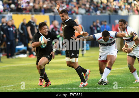 Chicago, Illinois, USA. 1. November 2014. Keven Mealamu während der Rugby Union Testspiel zwischen der New Zealand All Blacks und USA Eagles im Soldier Field. Chicago, USA am Samstag, 1. November 2014. Bildnachweis: Aktion Plus Sport/Alamy Live-Nachrichten Stockfoto