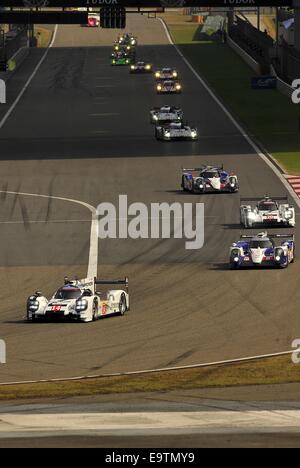 Shanghai, China. 2. November 2014. FIA World Endurance Championship 1-2 beenden in Shanghai am Shanghai International Circuit. Bildnachweis: Marcio Machado/ZUMA Draht/Alamy Live-Nachrichten Stockfoto