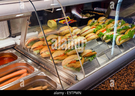 Nordsee Fisch Restaurant Essen Display, Deutschland Stockfoto