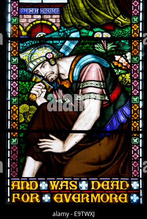 Ostfenster von Frederick Preedy, Detail, St. John the Baptist Church, Fladbury, Worcestershire, England, UK Stockfoto