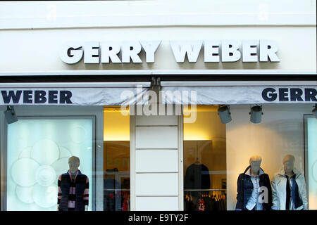 ZAGREB, KROATIEN - 24. Februar: Der Shop Fenster und Logo einer Gerry Weber store am 24. Februar 2014 in Zagreb, Kroatien. Stockfoto