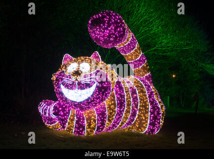 Sunderland UK, 2. November 2014, zog die letzte Nacht der Sunderland Illuminationen eine große Menge von Zuschauern zu Alice im Wunderland Thema Anzeige im Roker Park. (c) Washington Imaging/Alamy Live-Nachrichten Stockfoto