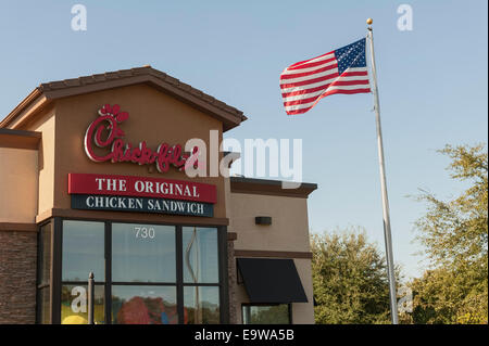 Chick-Fil-A-Restaurant befindet sich in Lady Lake Florida USA Stockfoto