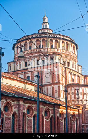 Kirche Santa Maria Delle Grazie, Mailand, Italien, Heimat des berühmten "Cenacolo" von Leonardo da Vinci. Stockfoto