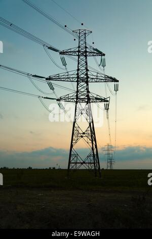 Elektrische Leitungen Stockfoto