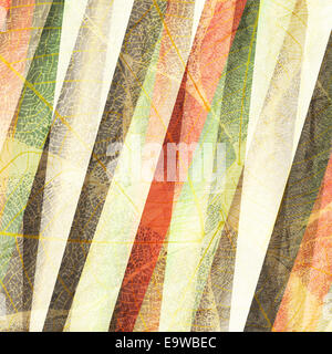 abstrakt, Blätter Grunge Hintergrund mit Muster in bunten Streifen. Vintage Vector wallpaper Stockfoto