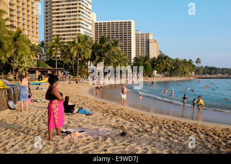 Waikiki Beach, Honolulu, Hawaii Stockfoto