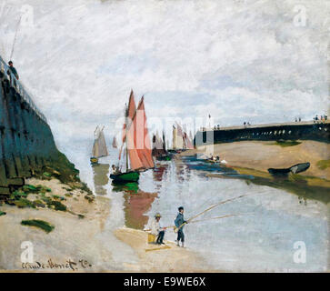 Le port de Trouville (Wellenbrecher in Trouville, Ebbe), 1870, Claude Monet Stockfoto