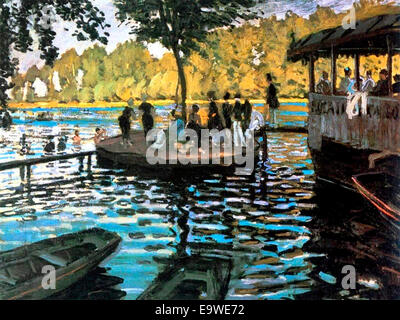 Bain ein La Grenouillére 1869, Claude Monet Stockfoto