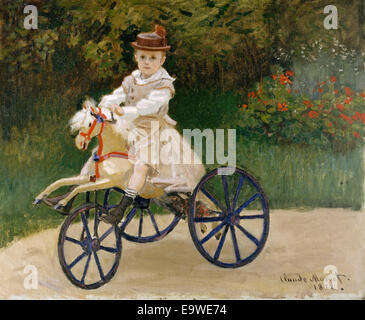 Jean Monet auf seinem Steckenpferd, 1872.  Claude Monet Stockfoto