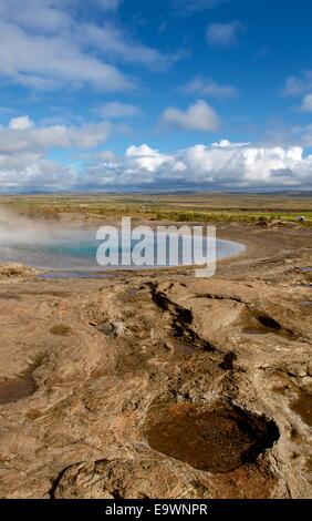 Geysir auf Island Stockfoto