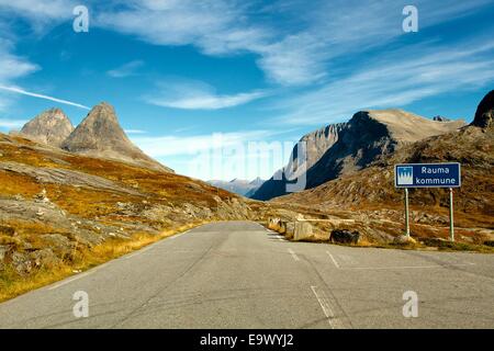 Panoramastraße in Norwegen Stockfoto