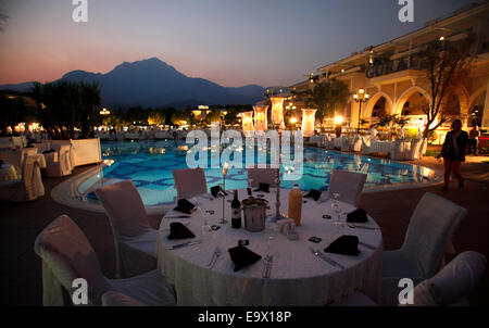 Gala Abendessen im Gueral Premier Resort Tekirova, Antalya, Türkei, Stockfoto