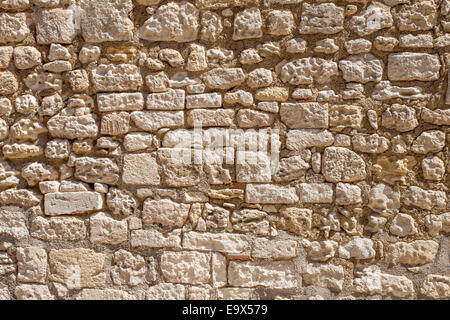 Mittelalterliche Steinmauer Stockfoto