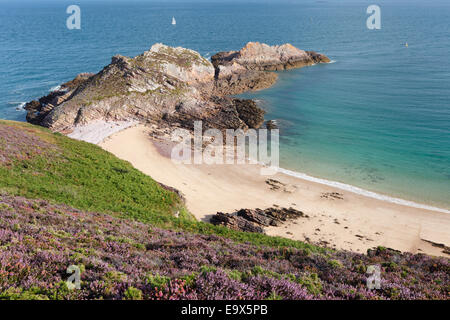 Cap Fréhel an der Cote de Penthièvre. Côtes d ' Armor, Bretagne, Frankreich. Stockfoto