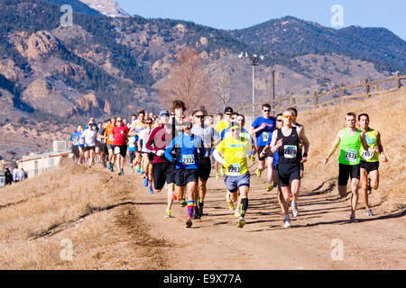 Pikes Peak Road Runners Winter Series Rennen Stockfoto