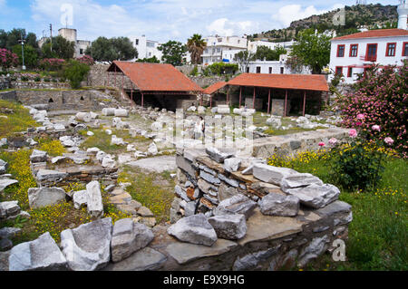 Ruinen des Mausoleums von Halikarnassos, 4.. Jahrhundert v. Chr., Bodrum, Türkei Stockfoto