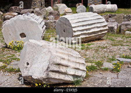 Ruinen des Mausoleums von Halikarnassos, 4.. Jahrhundert v. Chr., Bodrum, Türkei Stockfoto