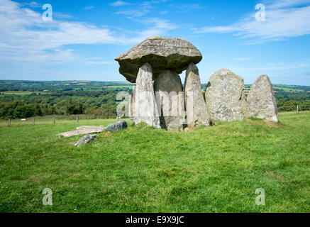 Die Rhonddatal Ifan neolithische Grabkammer in der Nähe von Newport in Pembrokeshire, South Wales Stockfoto