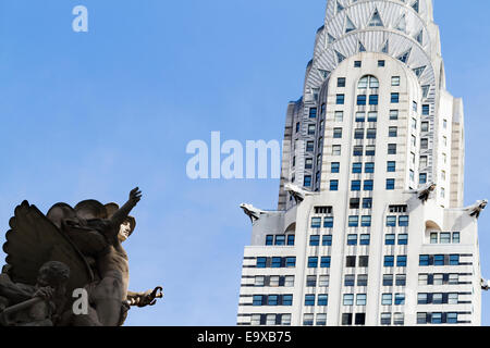 Grand Central Terminal (Grand Central Station) und Chrysler Building in New York City, New York, Vereinigte Staaten von Amerika Stockfoto