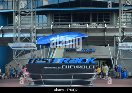 Probefahrt, Track im Epcot Center, Walt Disney World, Orlando, Florida USA Stockfoto