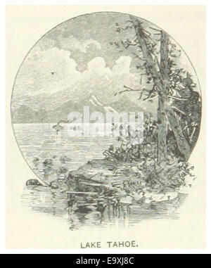 Eine Karte aus der US-NV-Serie von 1891, die den Lake Tahoe darstellt. Die Abbildung bietet einen detaillierten Blick auf die Geographie des Sees und die umliegende Landschaft. Stockfoto