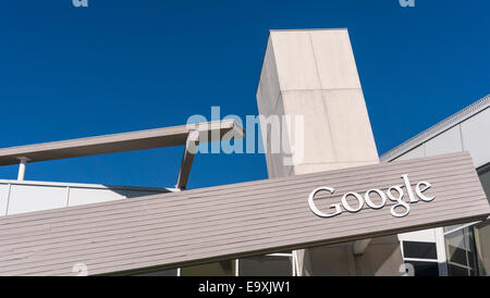 Außenansicht des Googles Googleplex Corporate Headquarter. Stockfoto