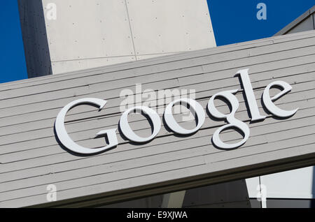 Außenansicht des Googles Googleplex Corporate Headquarter. Stockfoto