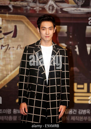 Joon(MBLAQ), 3. November 2014: südkoreanische Schauspielerin und Sängerin Joon (Lee Joon) stellt im Rahmen einer Pressekonferenz der koreanischen Drama, "Herr Back" in Seoul, Südkorea. © Lee Jae-Won/AFLO/Alamy Live-Nachrichten Stockfoto