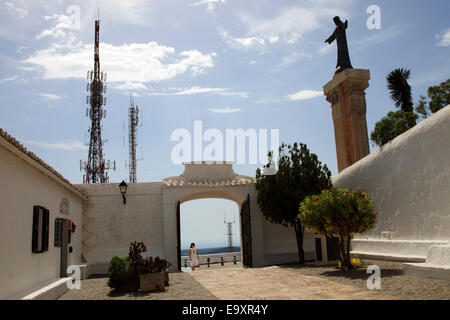 Blick vom Gipfel des Monte Toro (El Toro), Es Mercadal, Menorca, Balearen, Spanien Stockfoto