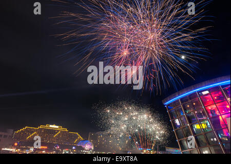 Feuerwerk in darling Harbour, Sydney, Australien Stockfoto