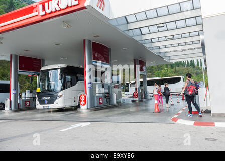 Tankstelle in Montenegro Stockfoto