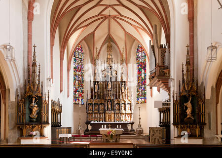Interieur von der Pfarrei Kirche von St. Jacob, Burghausen, Upper Bavaria, Bavaria, Germany Stockfoto