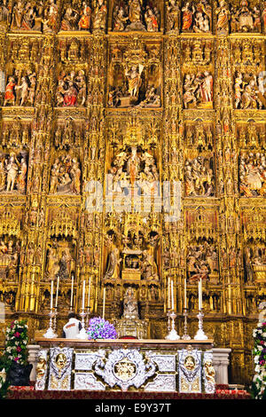 Spanien, Andalusien. Die Kathedrale Santa Maria De La Sede. Capilla Mayor Stockfoto